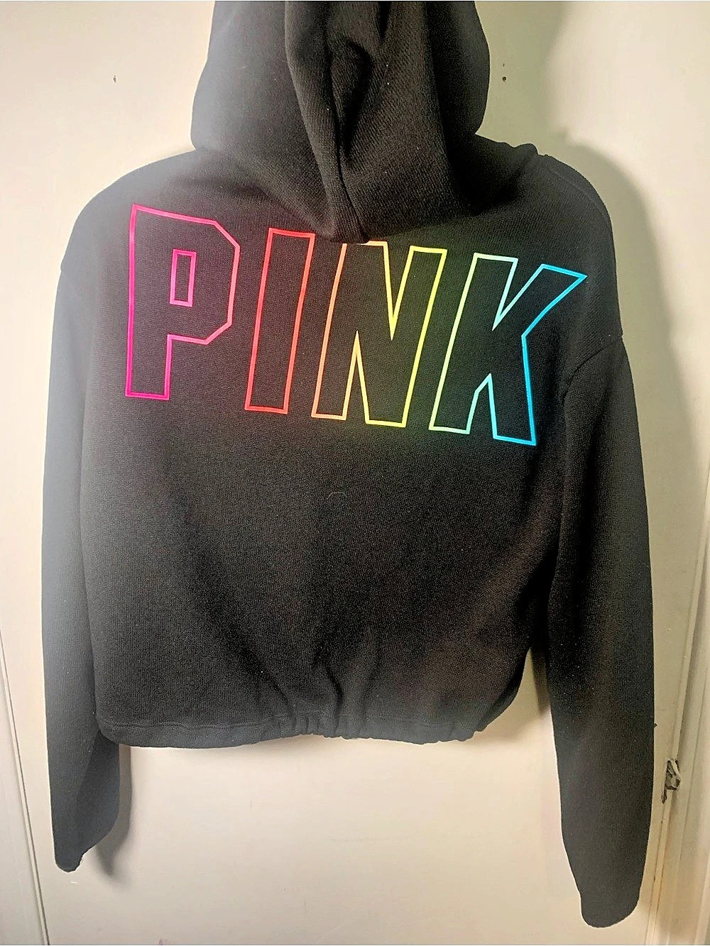 Victoria's Secret PINK Victoria's Secret Rainbow Graphic Fleece Hoodie Rainbow